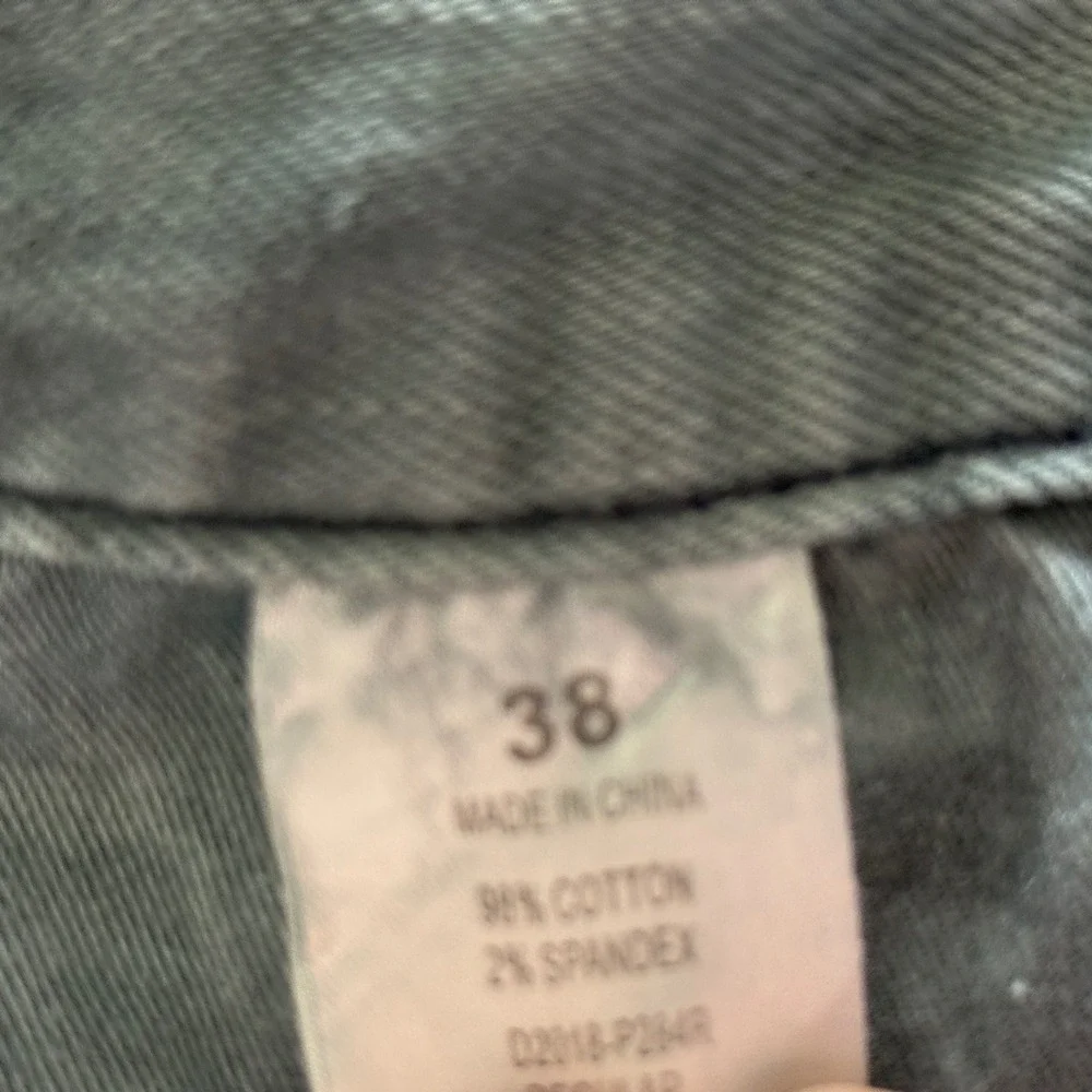 DOPE Mens Distressed Moto Biker Jeans Ribbed Denim Pants Size 38 - Picture 7 of 10